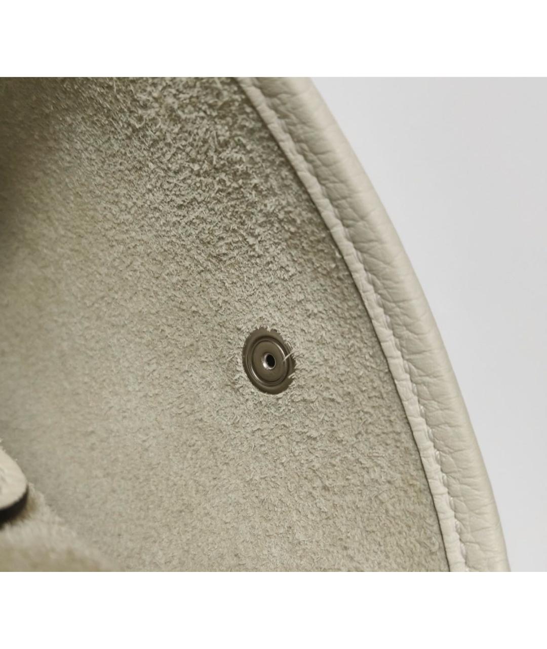 HERMES Бежевая кожаная сумка через плечо, фото 7