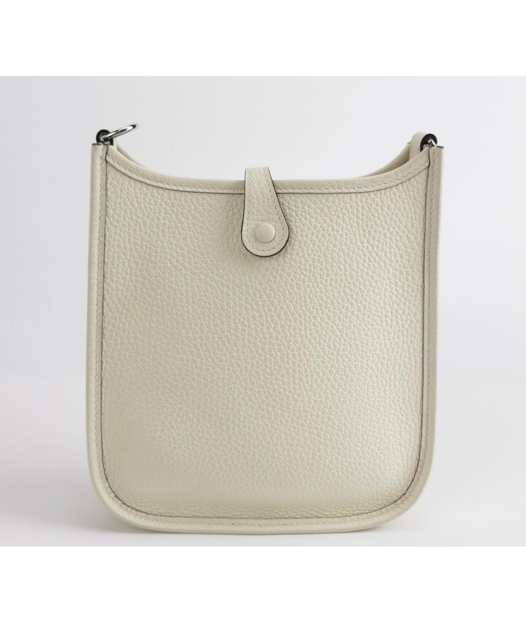 HERMES Бежевая кожаная сумка через плечо, фото 3