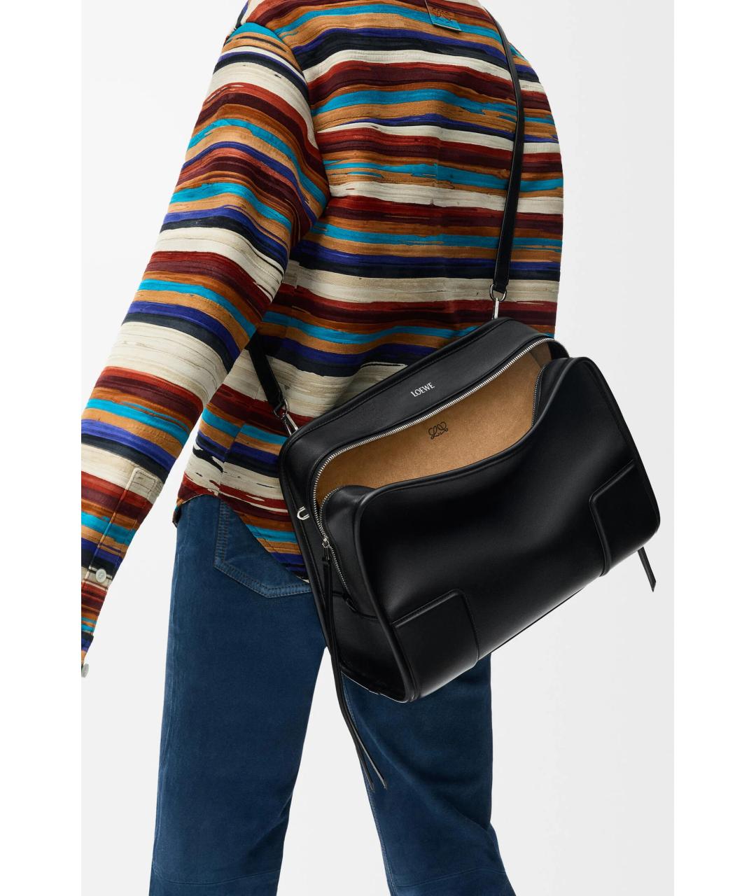 LOEWE Черная кожаная сумка тоут, фото 4