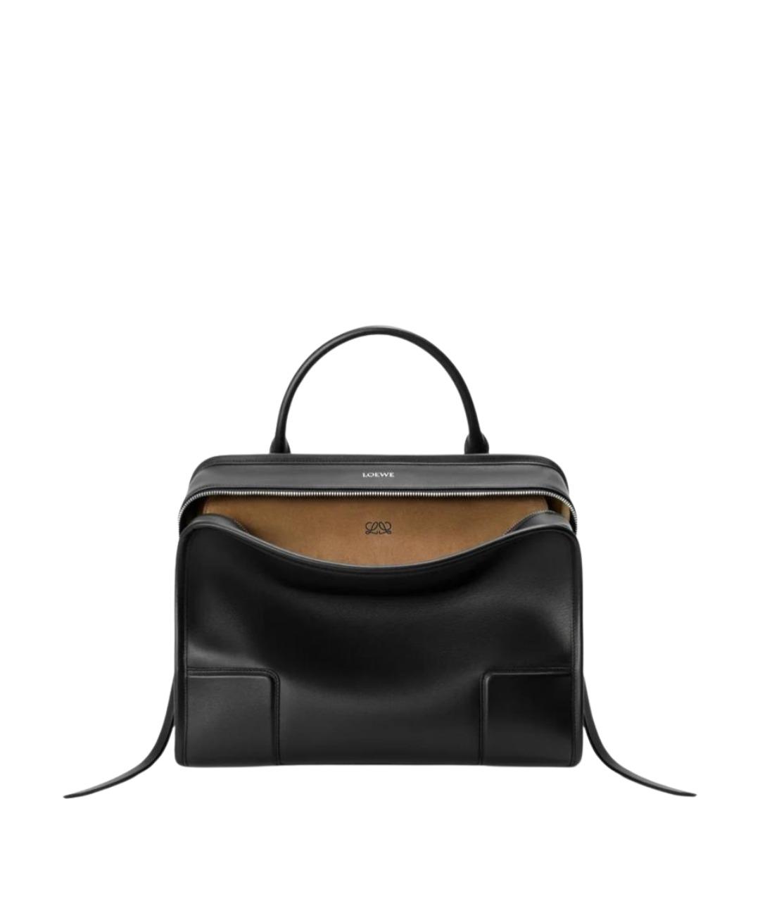 LOEWE Черная кожаная сумка тоут, фото 1