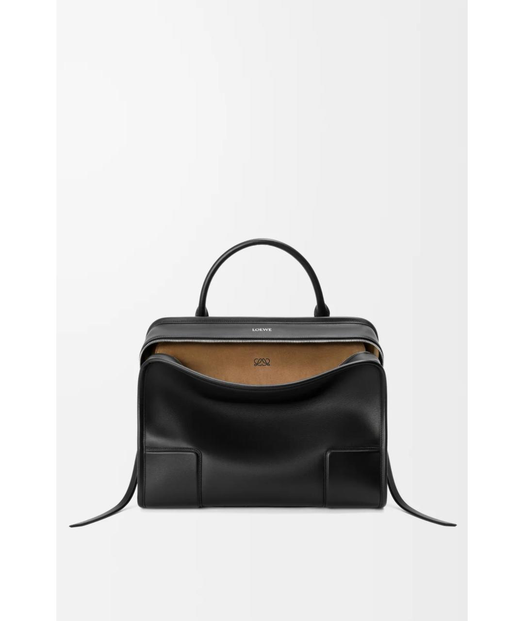 LOEWE Черная кожаная сумка тоут, фото 6