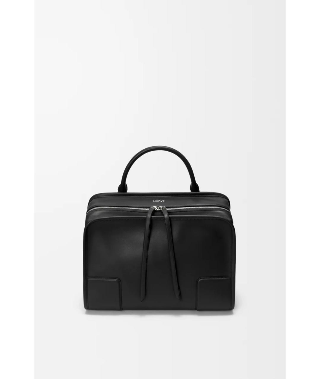 LOEWE Черная кожаная сумка тоут, фото 3