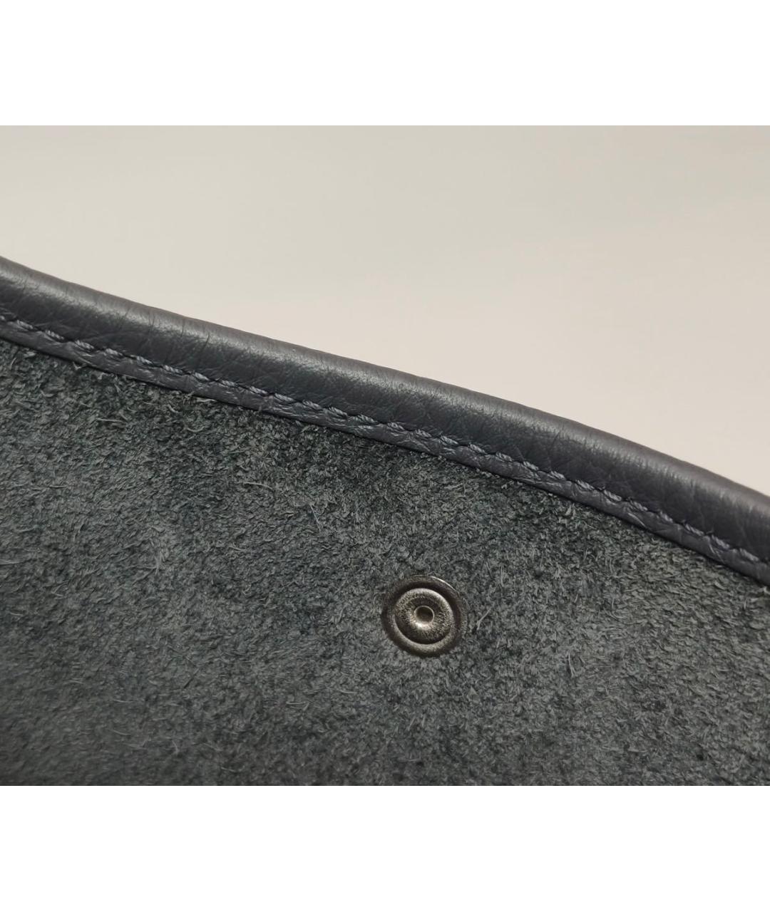 HERMES Антрацитовая кожаная сумка через плечо, фото 6