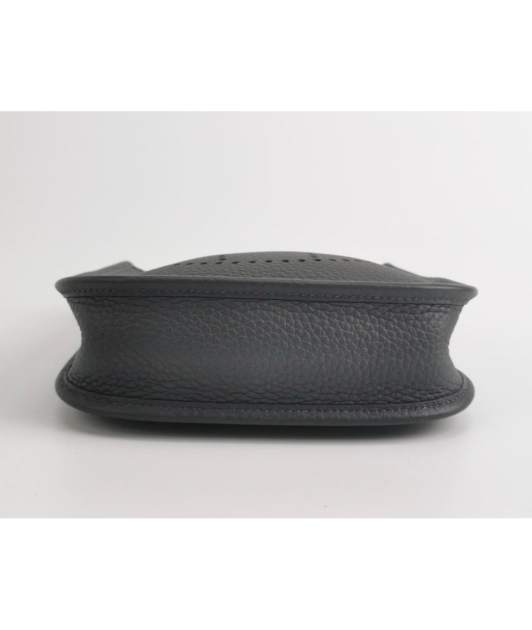 HERMES Антрацитовая кожаная сумка через плечо, фото 3