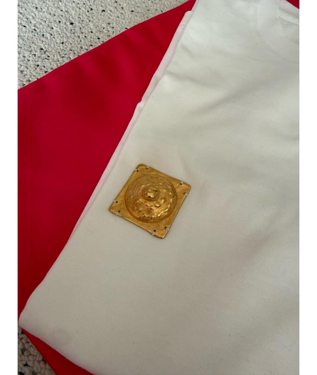 SCHIAPARELLI Белая хлопковая футболка, фото 4