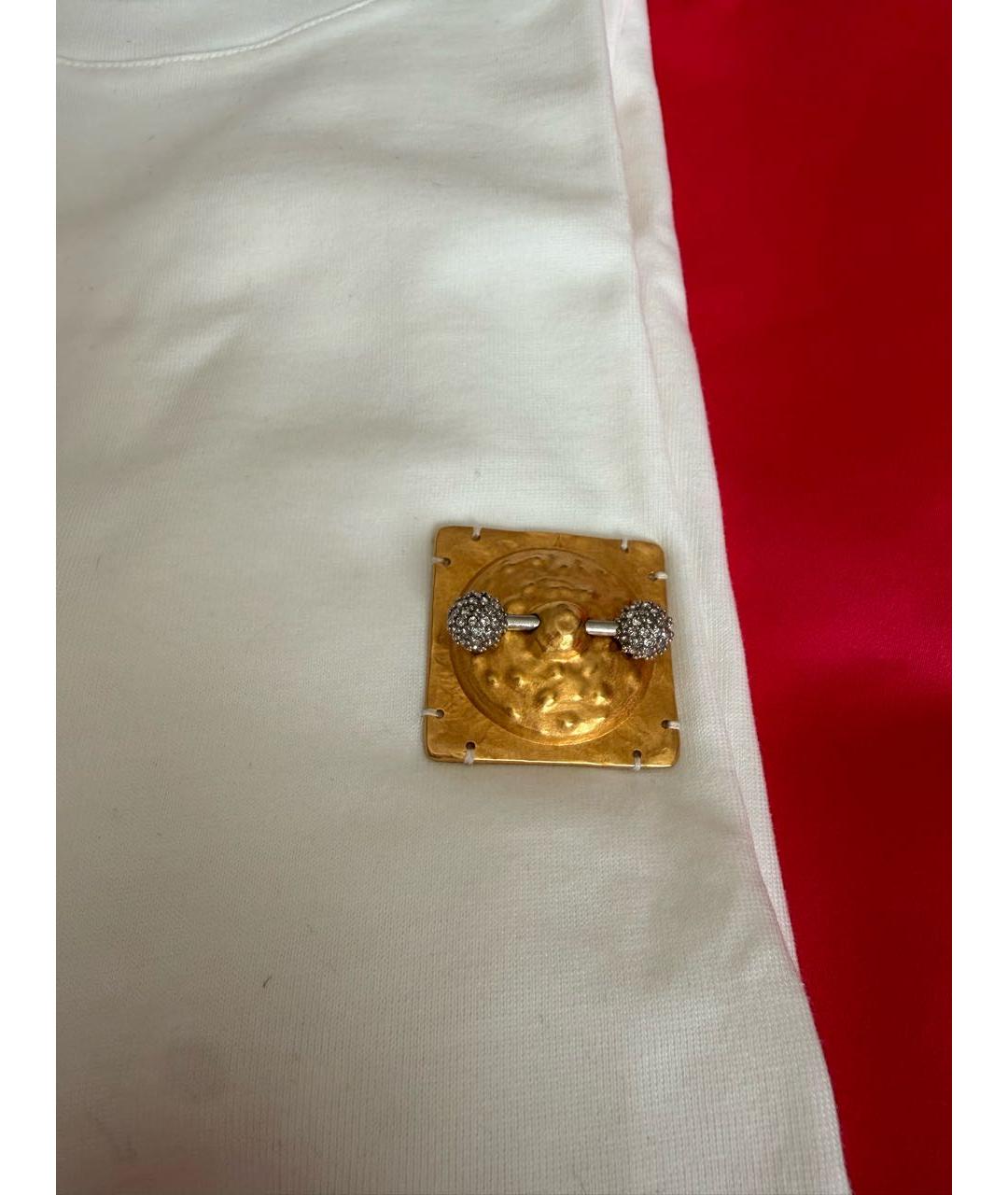 SCHIAPARELLI Белая хлопковая футболка, фото 3