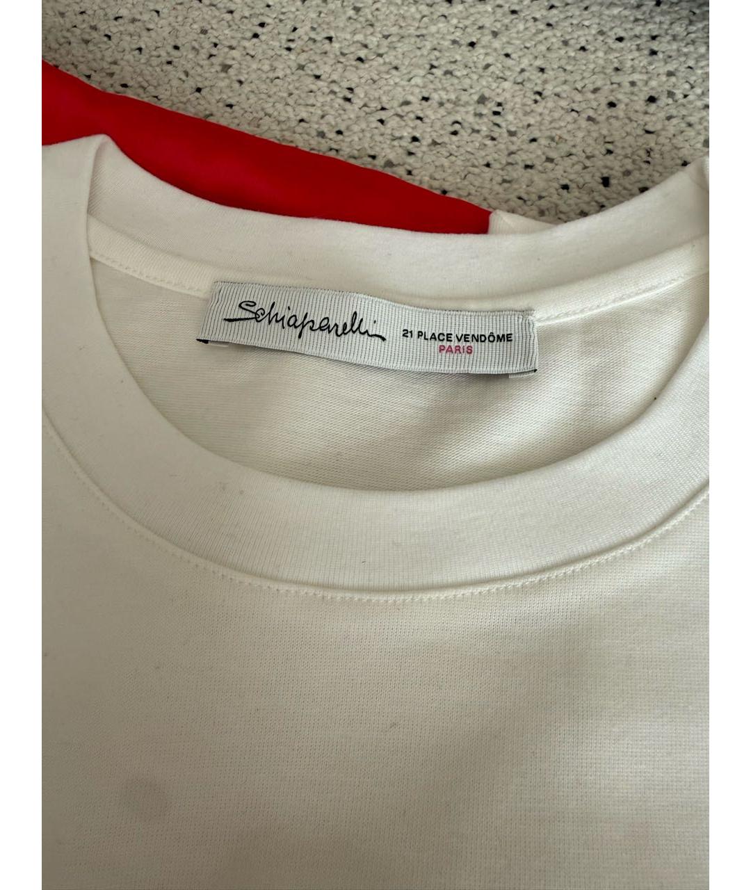 SCHIAPARELLI Белая хлопковая футболка, фото 5