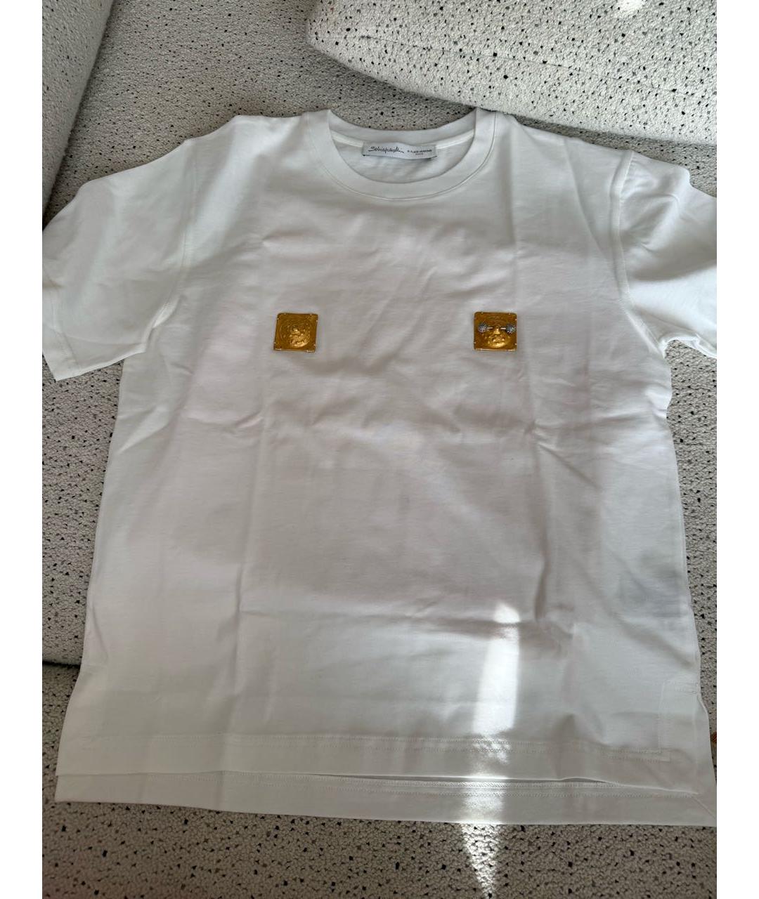 SCHIAPARELLI Белая хлопковая футболка, фото 6