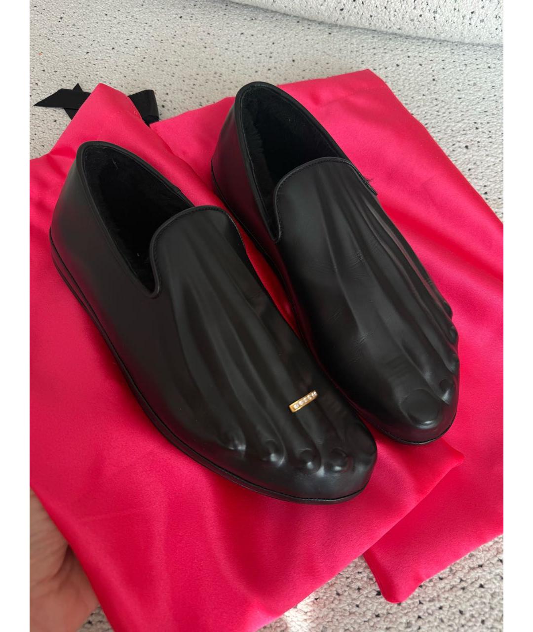 SCHIAPARELLI Черные кожаные лоферы, фото 2