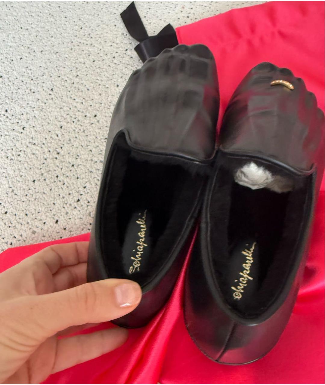 SCHIAPARELLI Черные кожаные лоферы, фото 5