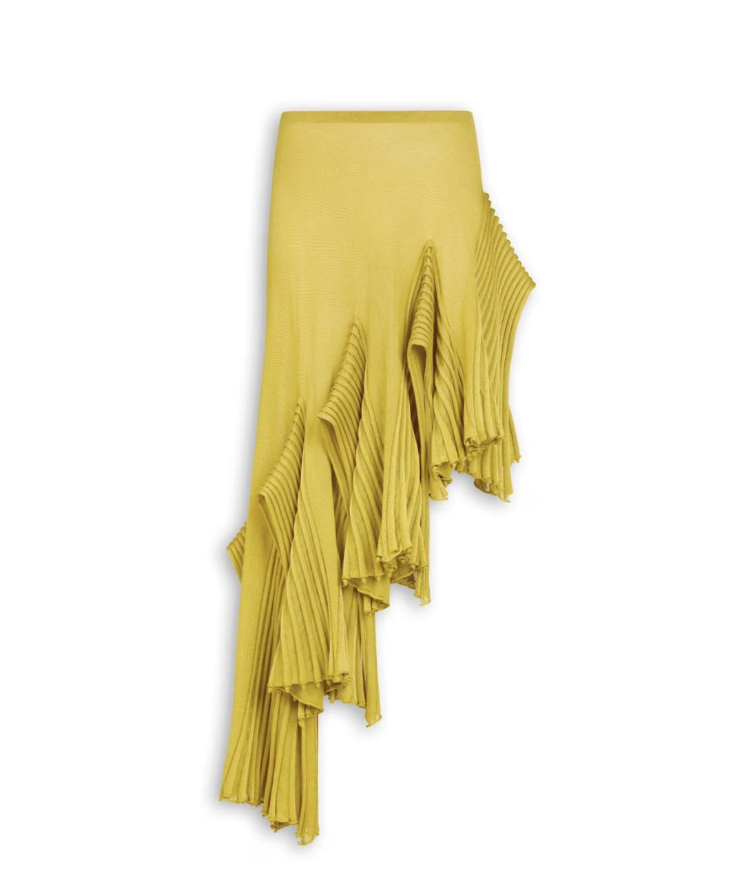 ALAIA Зеленая вискозная юбка миди, фото 5