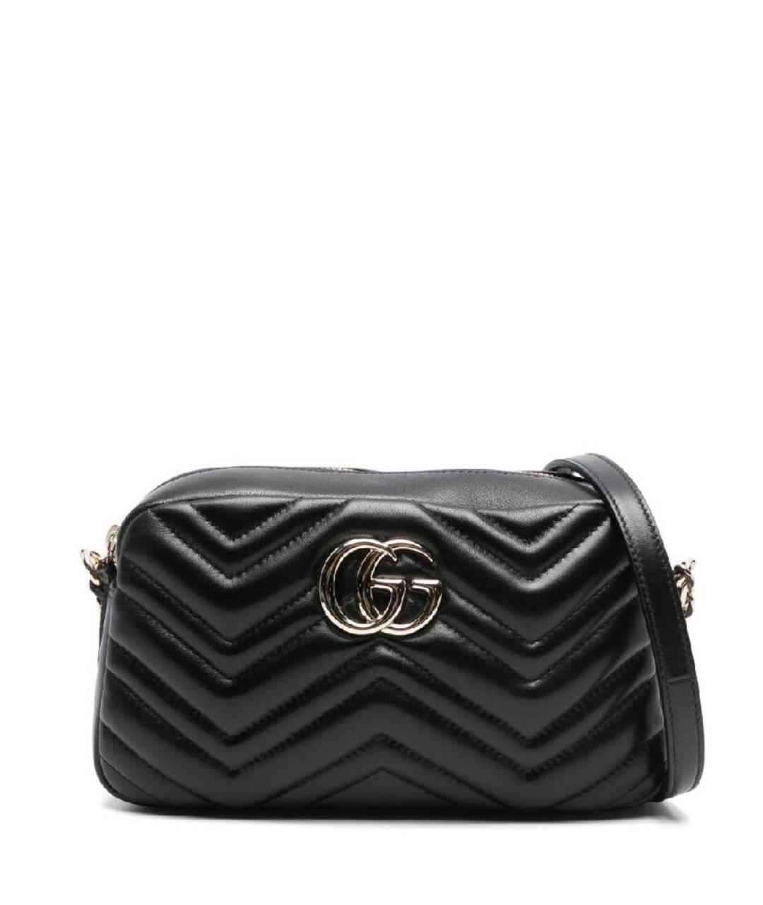 GUCCI Черная кожаная сумка через плечо, фото 1