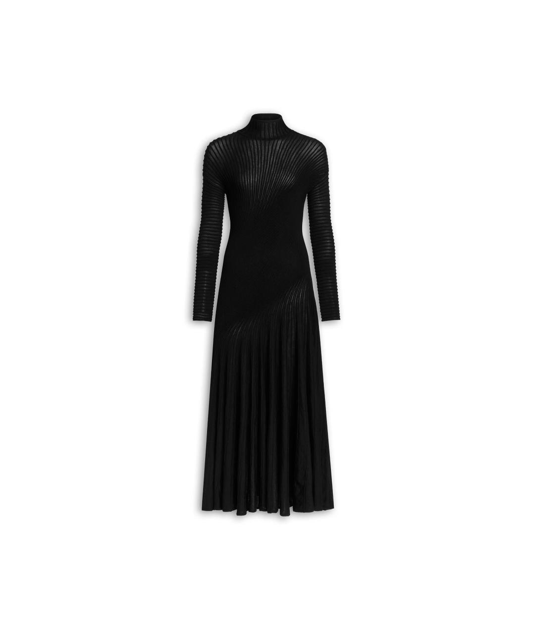ALAIA Черное шерстяное повседневное платье, фото 1