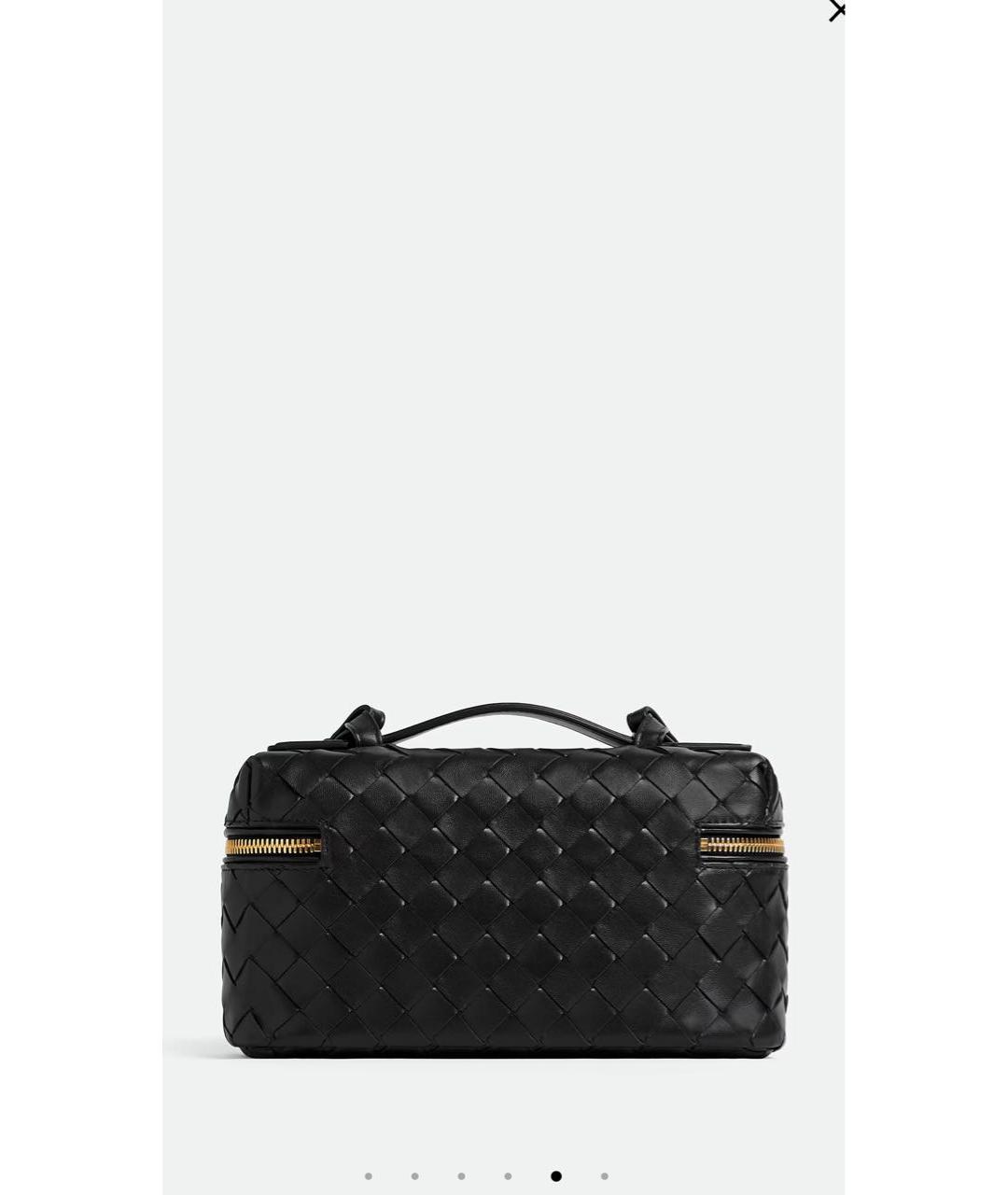 BOTTEGA VENETA Черная кожаная сумка с короткими ручками, фото 3