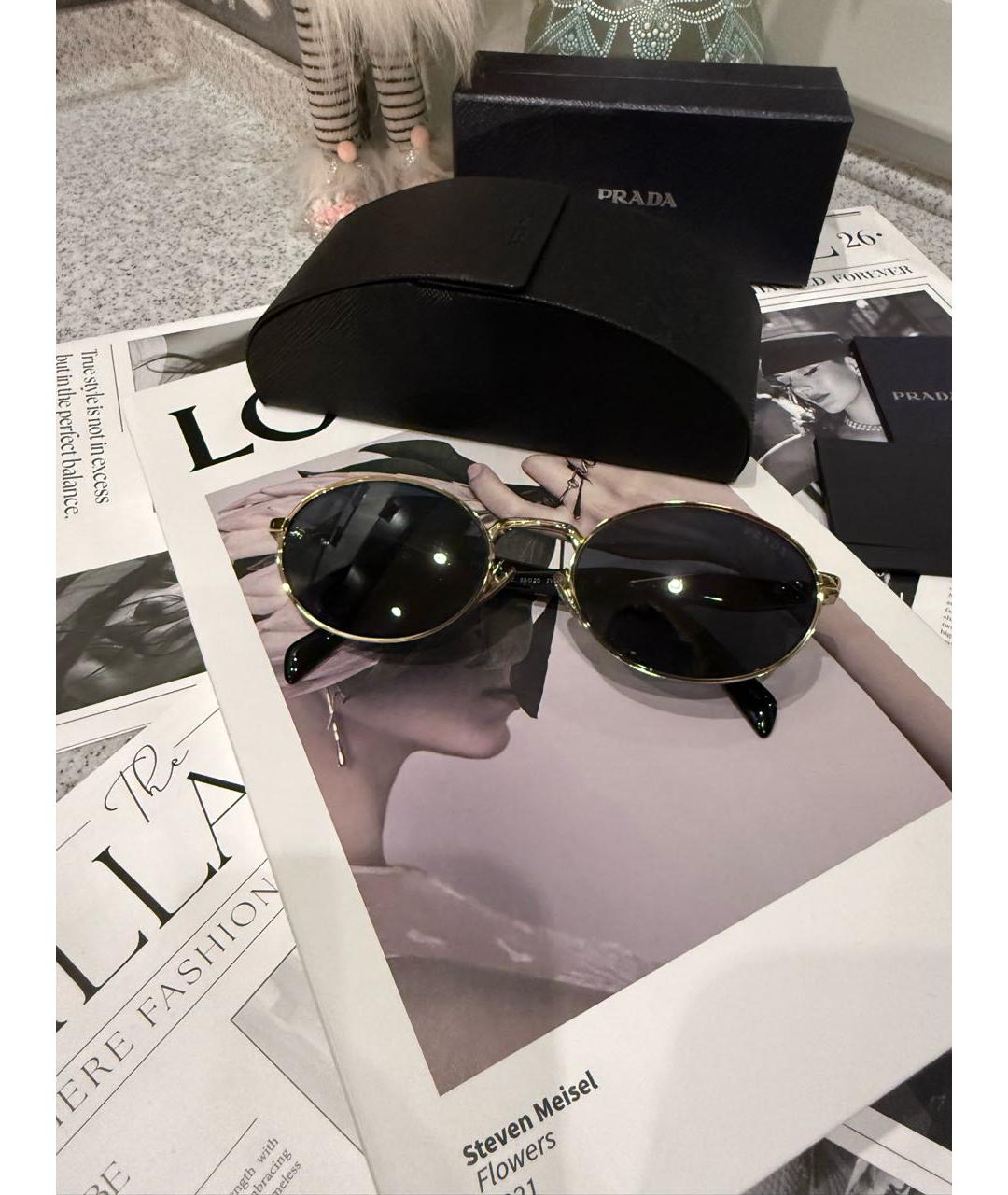 PRADA Черные солнцезащитные очки, фото 3