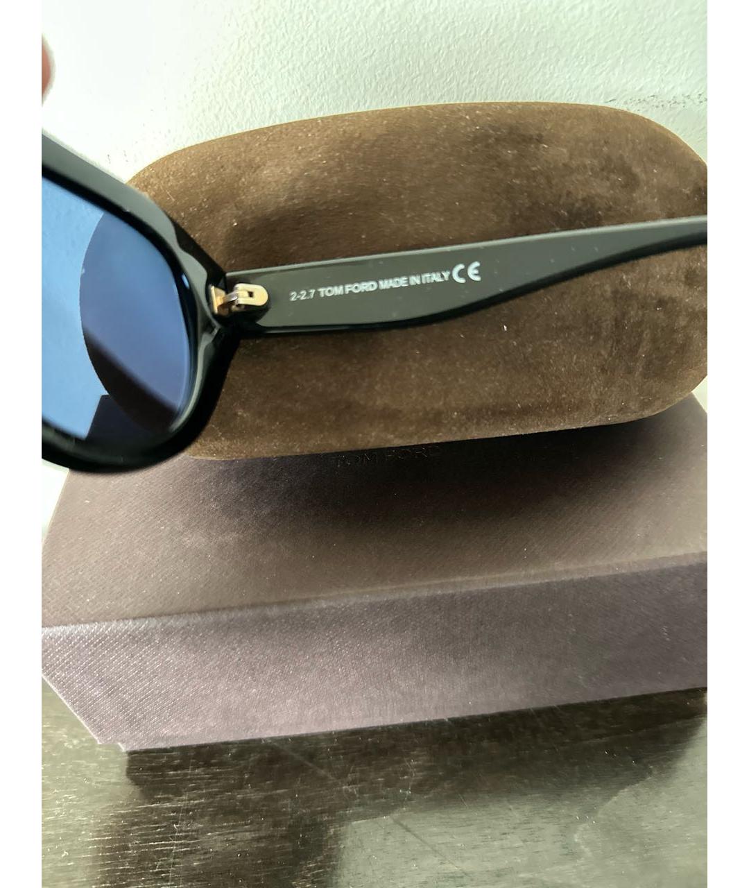 TOM FORD Черные пластиковые солнцезащитные очки, фото 5