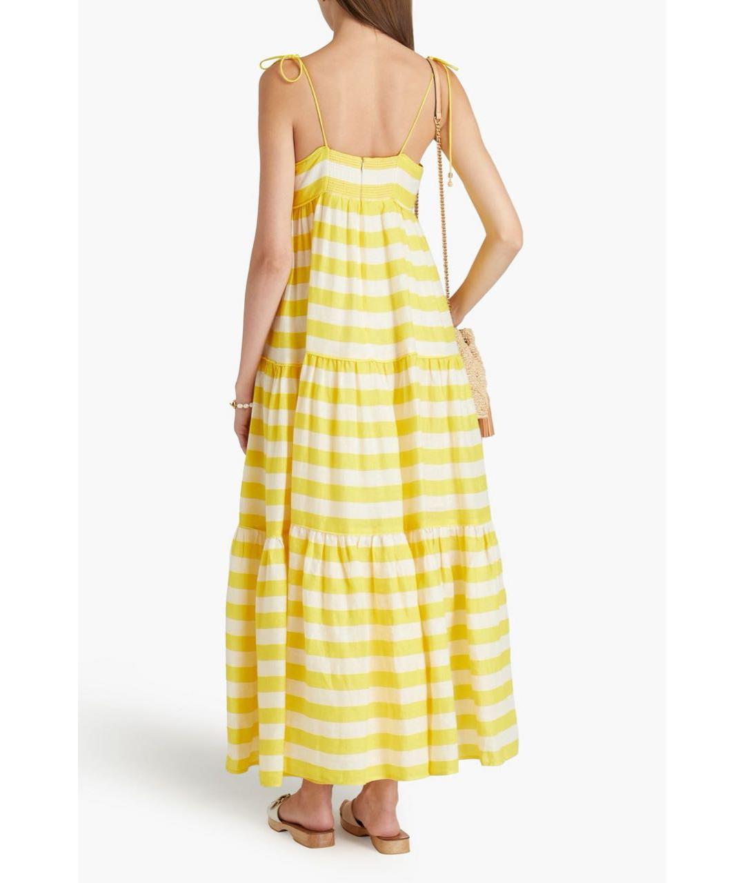 ZIMMERMANN Желтый льняной сарафан, фото 2