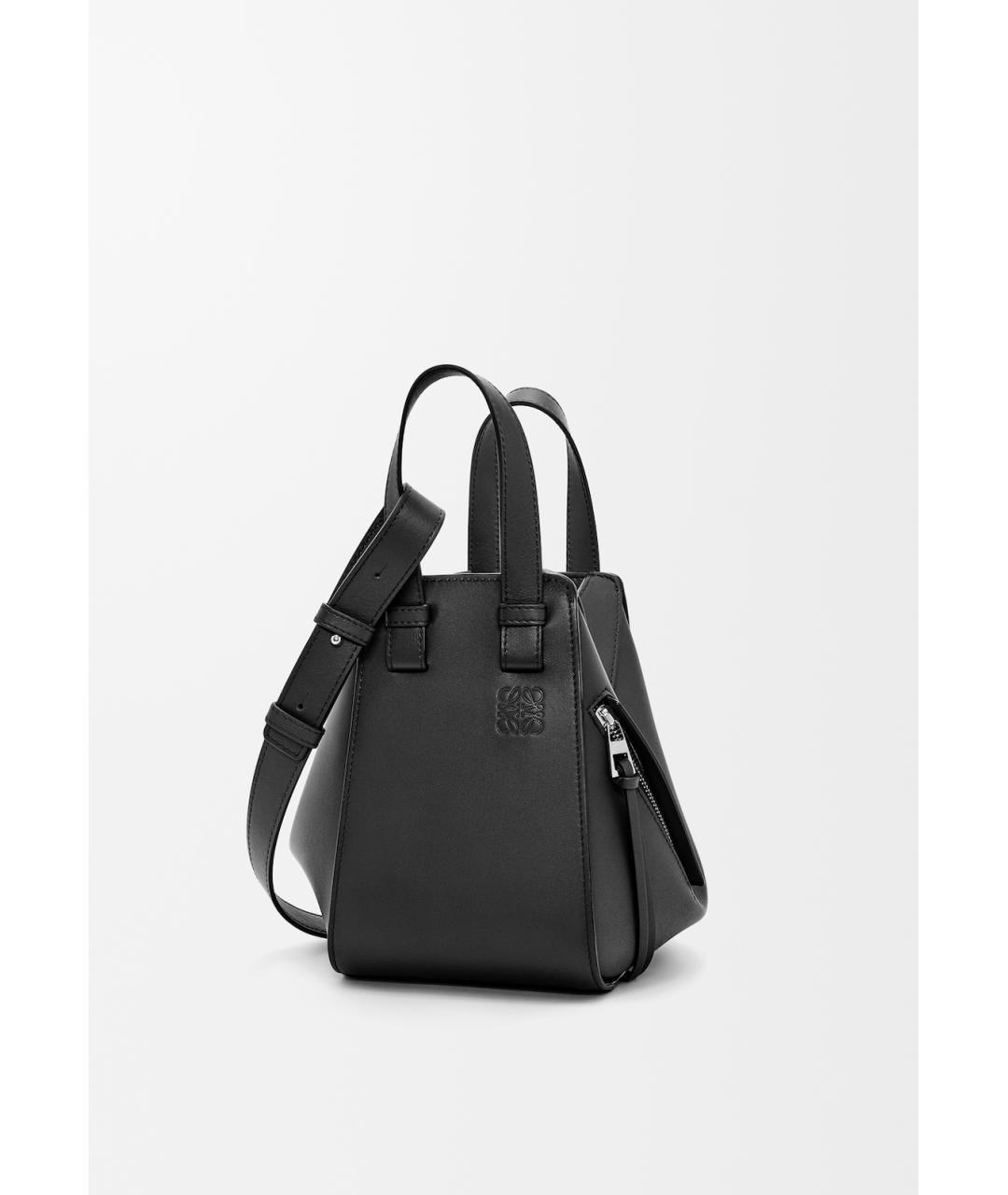 LOEWE Черная кожаная сумка тоут, фото 6