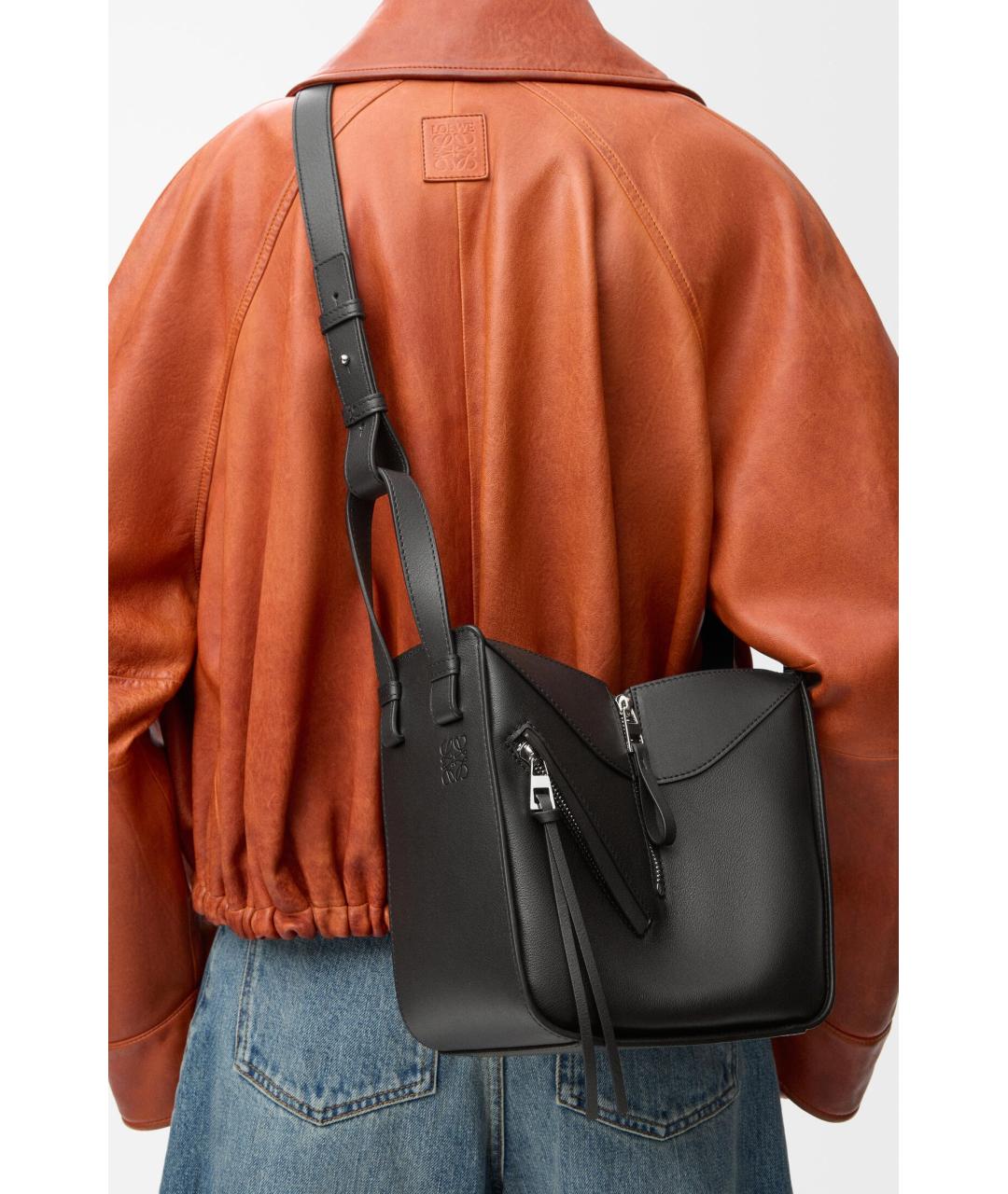 LOEWE Черная кожаная сумка тоут, фото 4