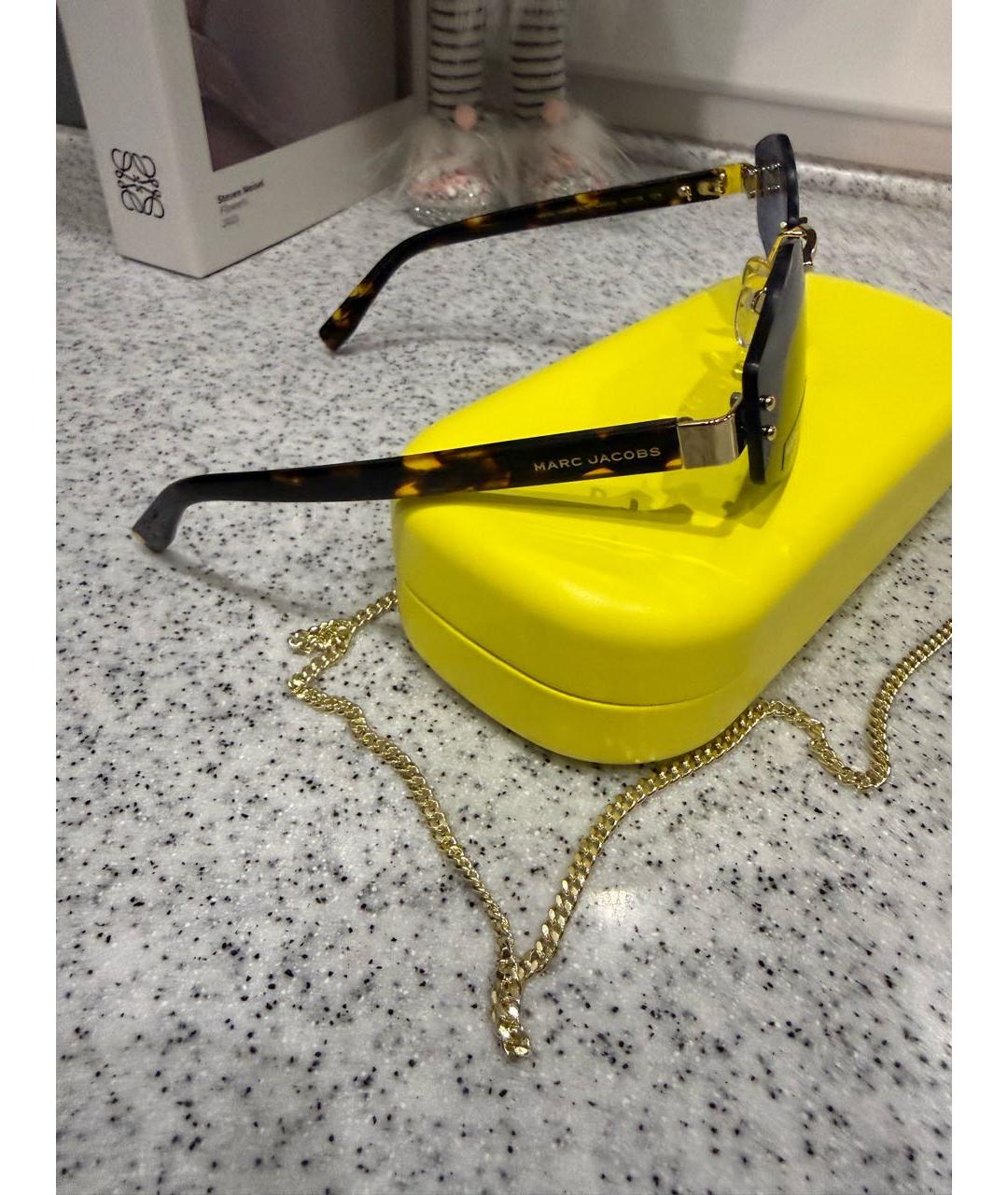 MARC JACOBS Коричневые пластиковые солнцезащитные очки, фото 3