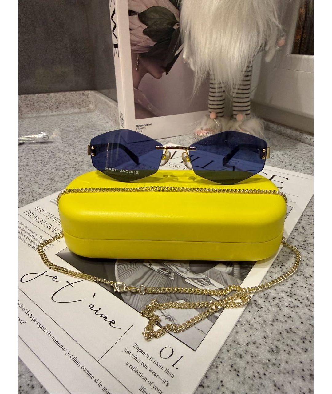 MARC JACOBS Коричневые пластиковые солнцезащитные очки, фото 5