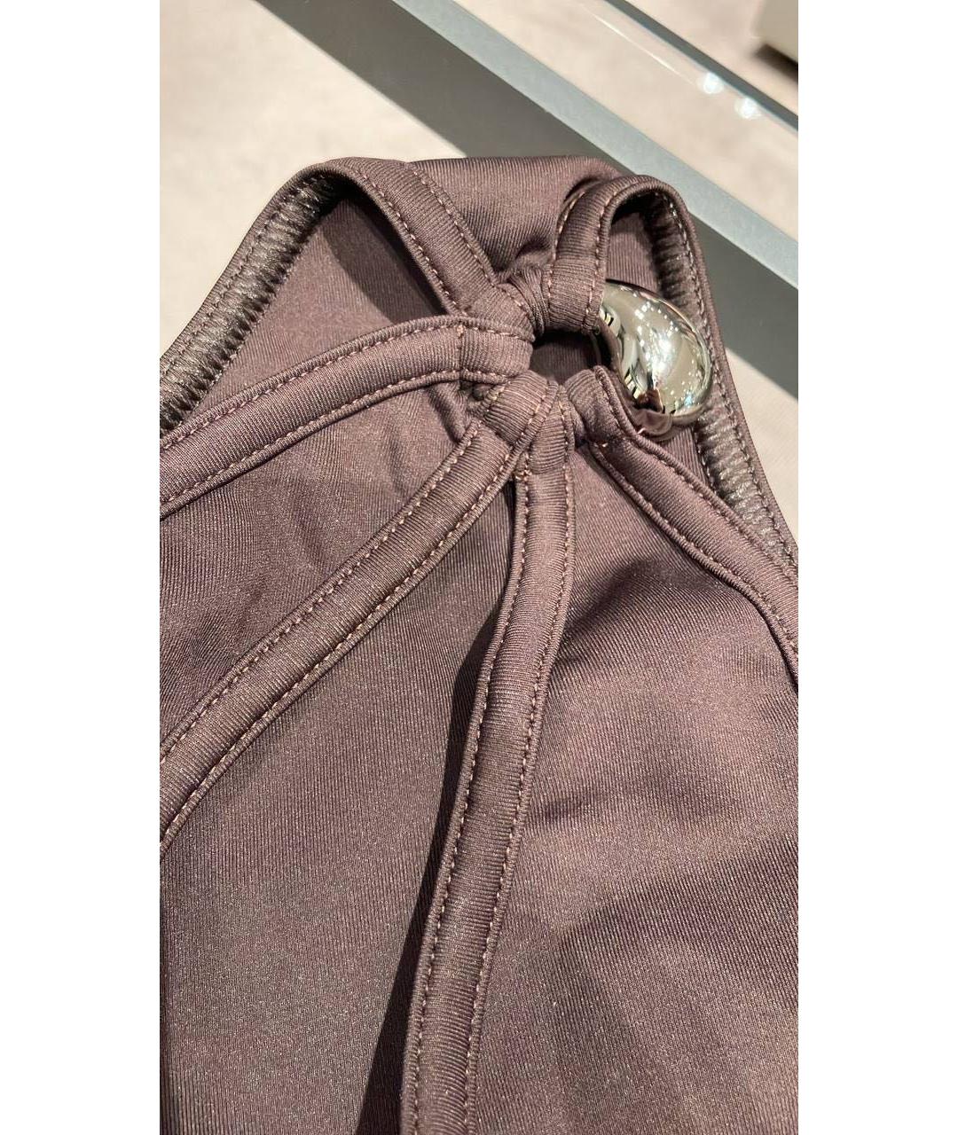 BOTTEGA VENETA Коричневый полиэстеровый купальник, фото 3