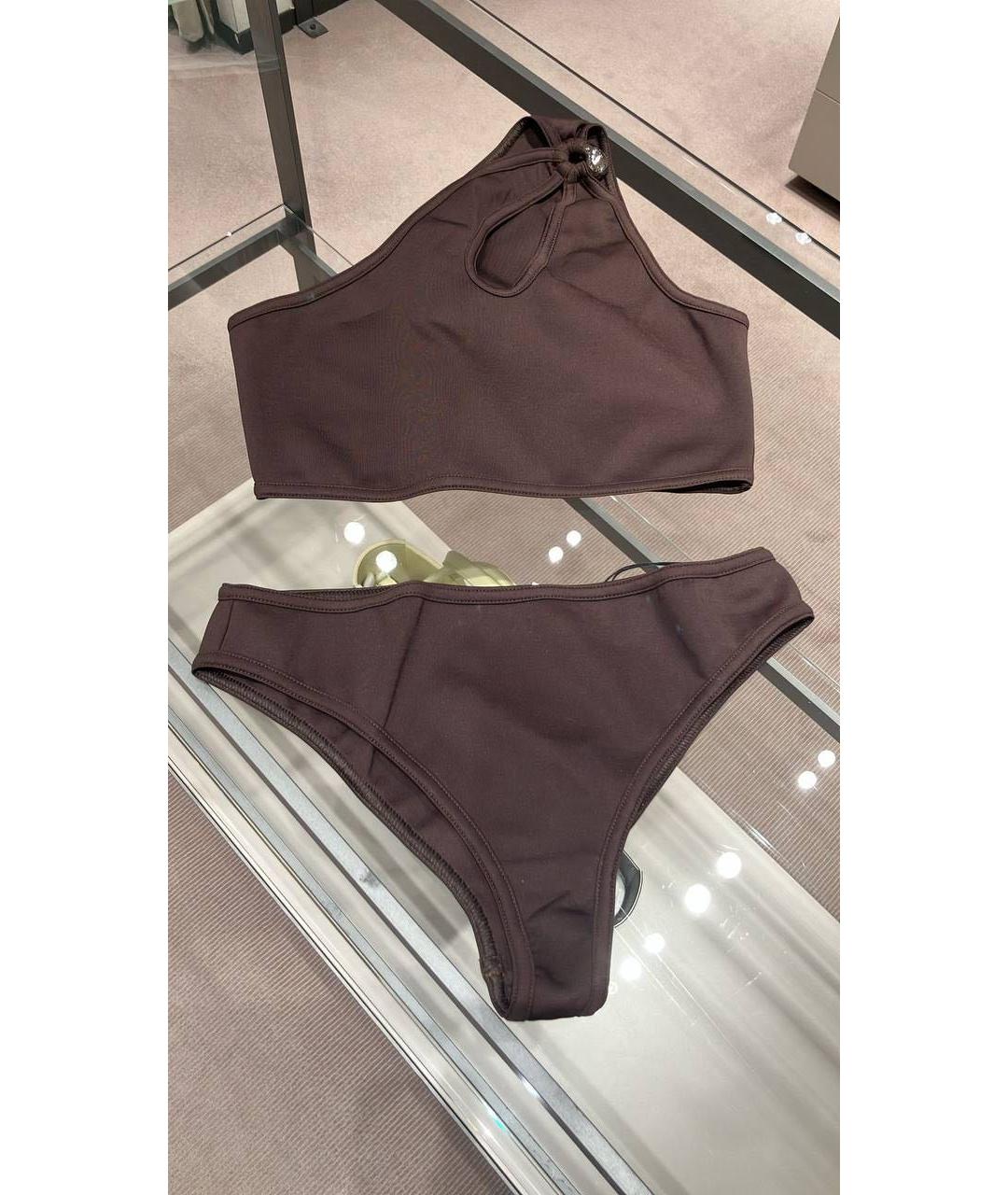 BOTTEGA VENETA Коричневый полиэстеровый купальник, фото 6