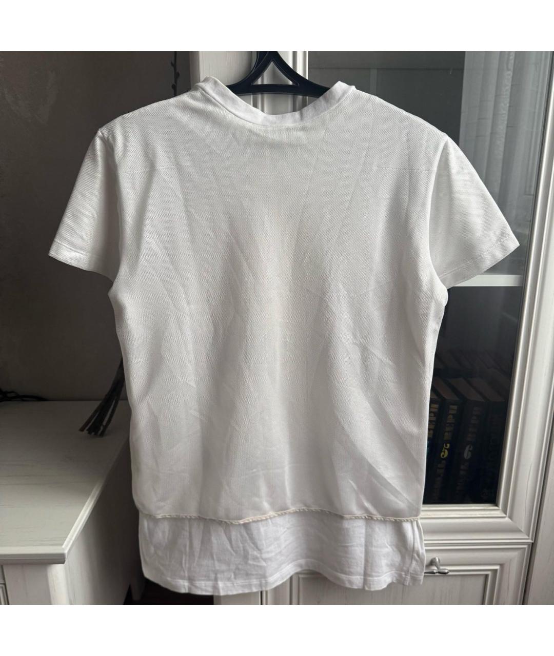 CHRISTIAN DIOR Белая хлопковая футболка, фото 2