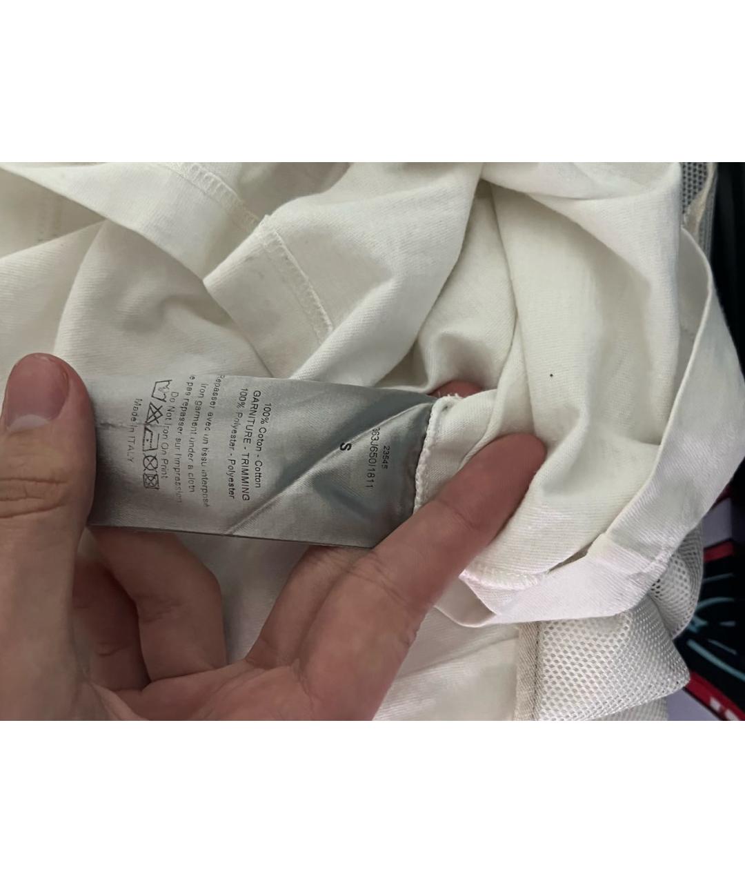 CHRISTIAN DIOR Белая хлопковая футболка, фото 4