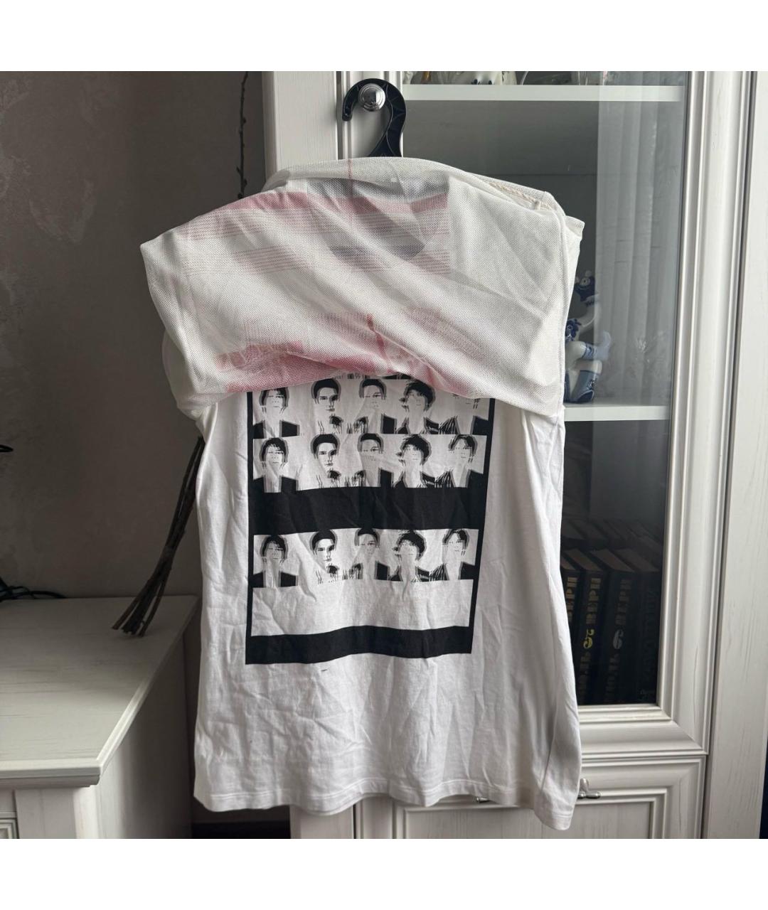 CHRISTIAN DIOR Белая хлопковая футболка, фото 3