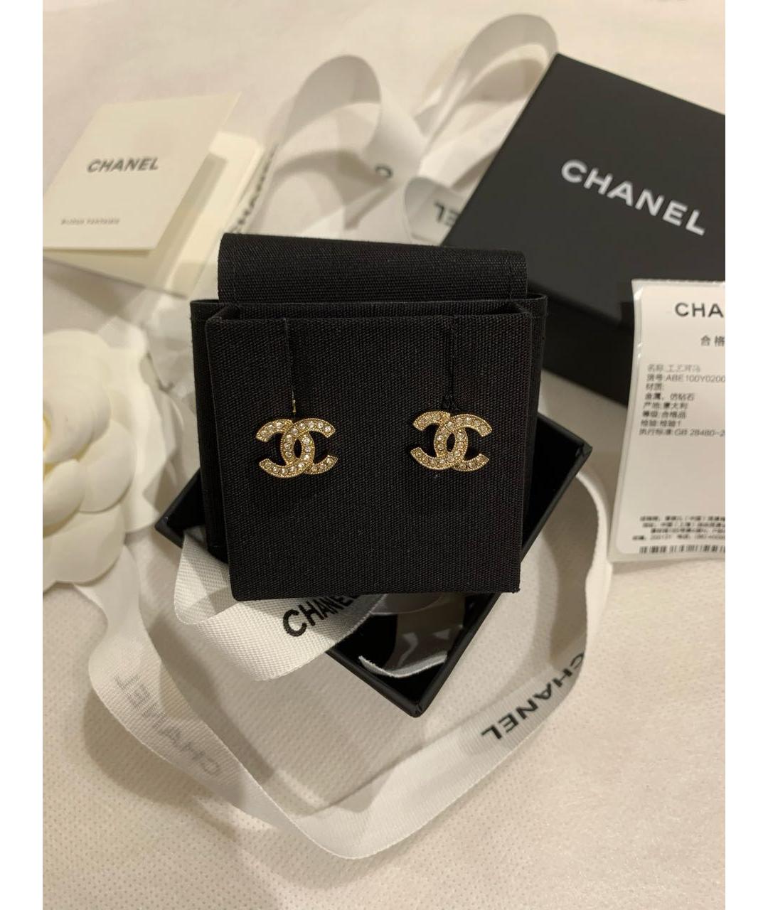 CHANEL Золотые серьги, фото 2