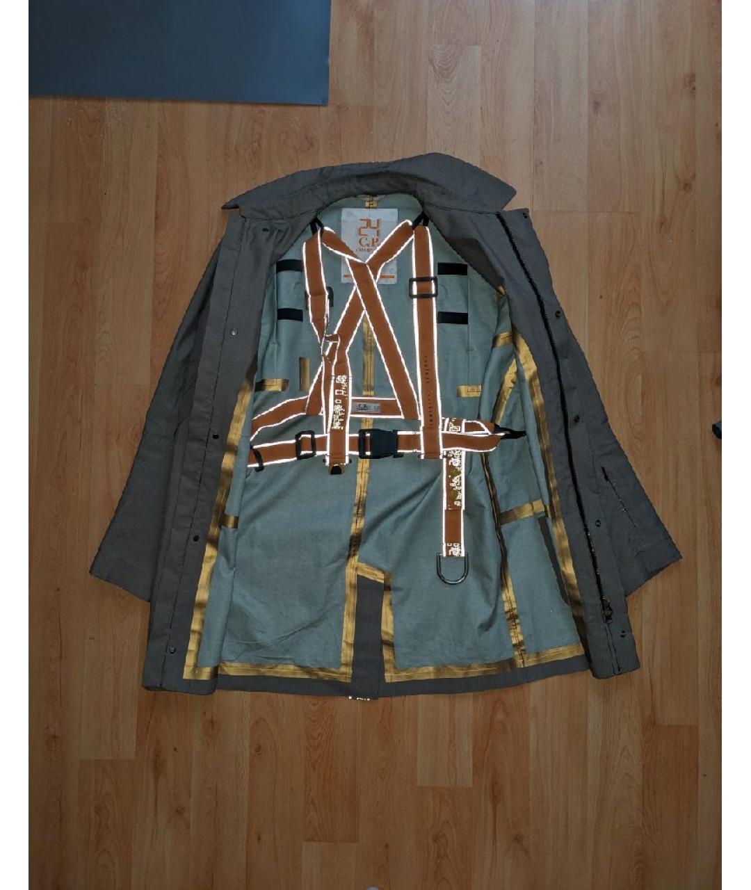 CP COMPANY Серый полиуретановый тренч / плащ, фото 3