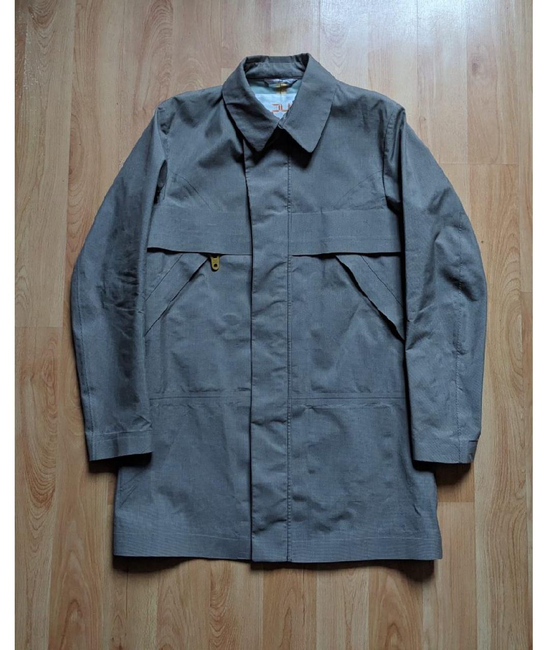 CP COMPANY Серый полиуретановый тренч / плащ, фото 10