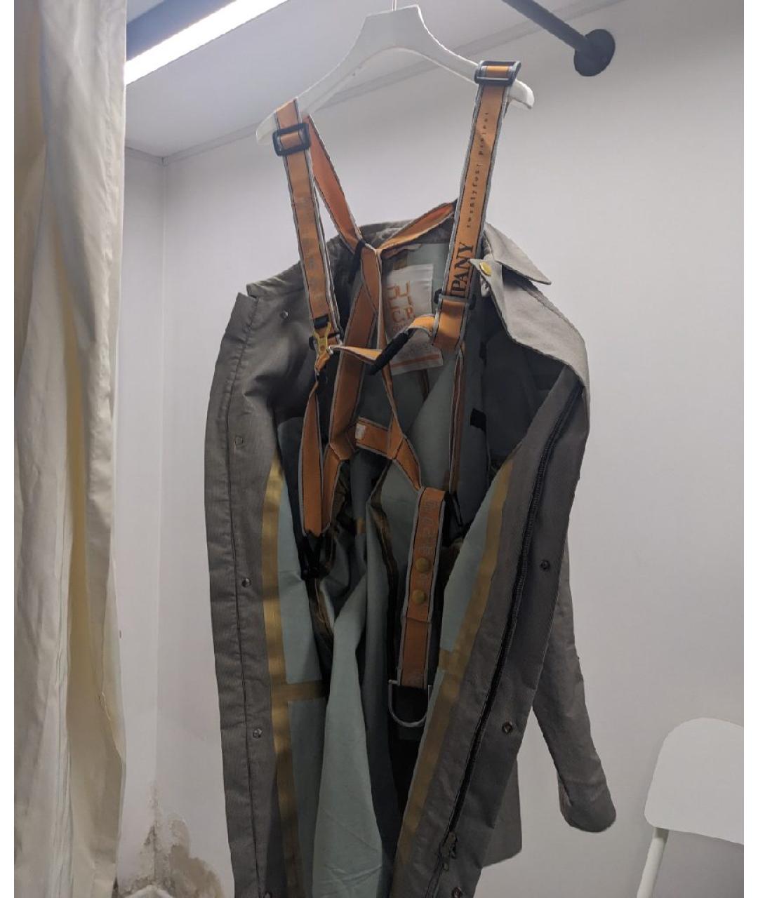 CP COMPANY Серый полиуретановый тренч / плащ, фото 9