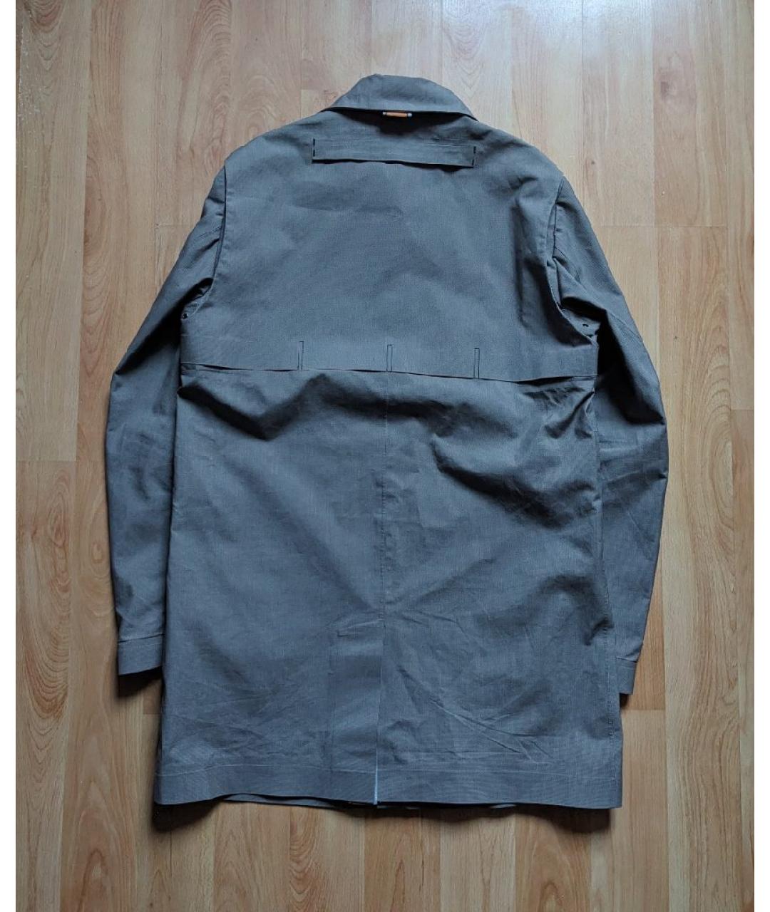 CP COMPANY Серый полиуретановый тренч / плащ, фото 4