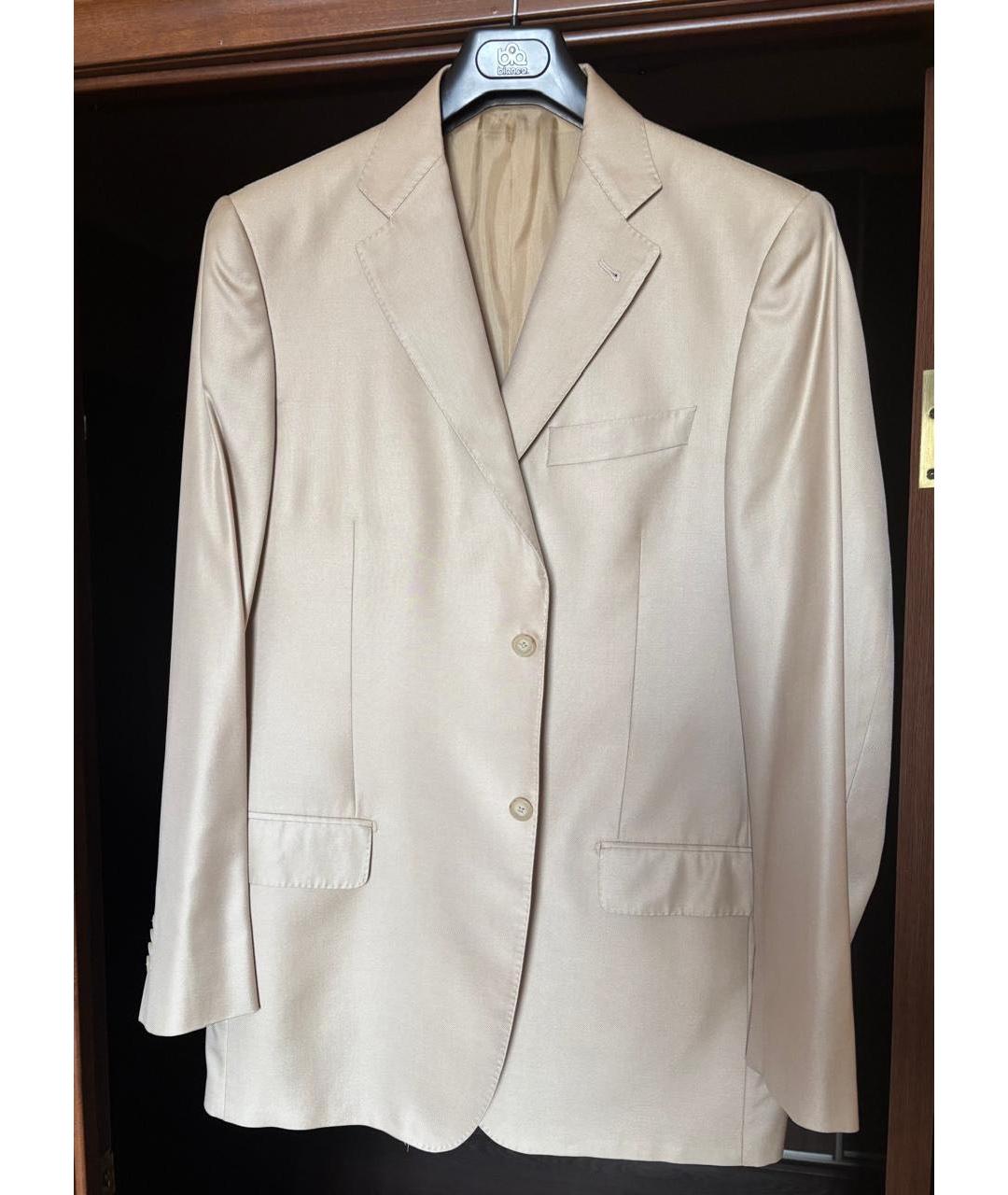 LORO PIANA Бежевый шерстяной пиджак, фото 2
