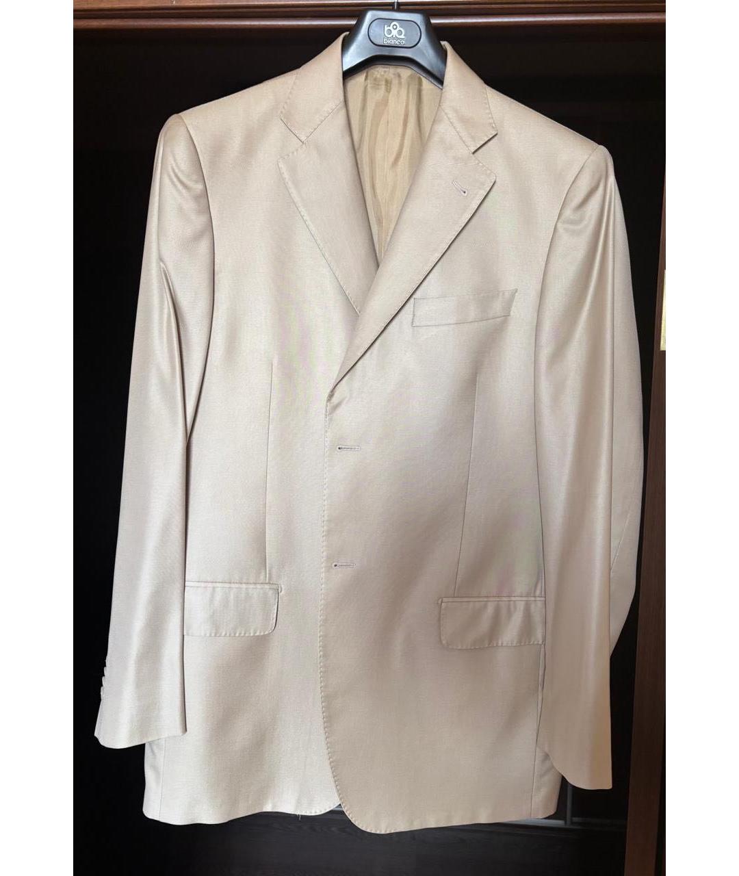LORO PIANA Бежевый шерстяной пиджак, фото 6