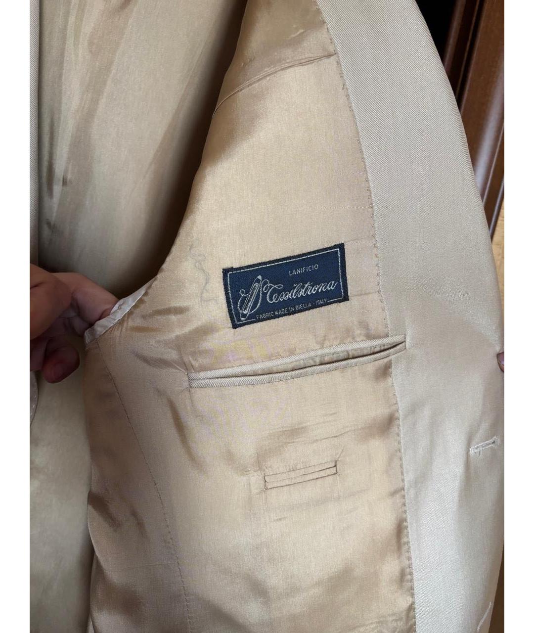 LORO PIANA Бежевый шерстяной пиджак, фото 4