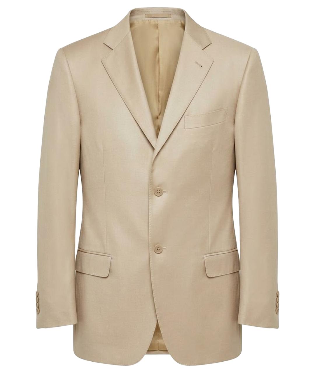 LORO PIANA Бежевый шерстяной пиджак, фото 1