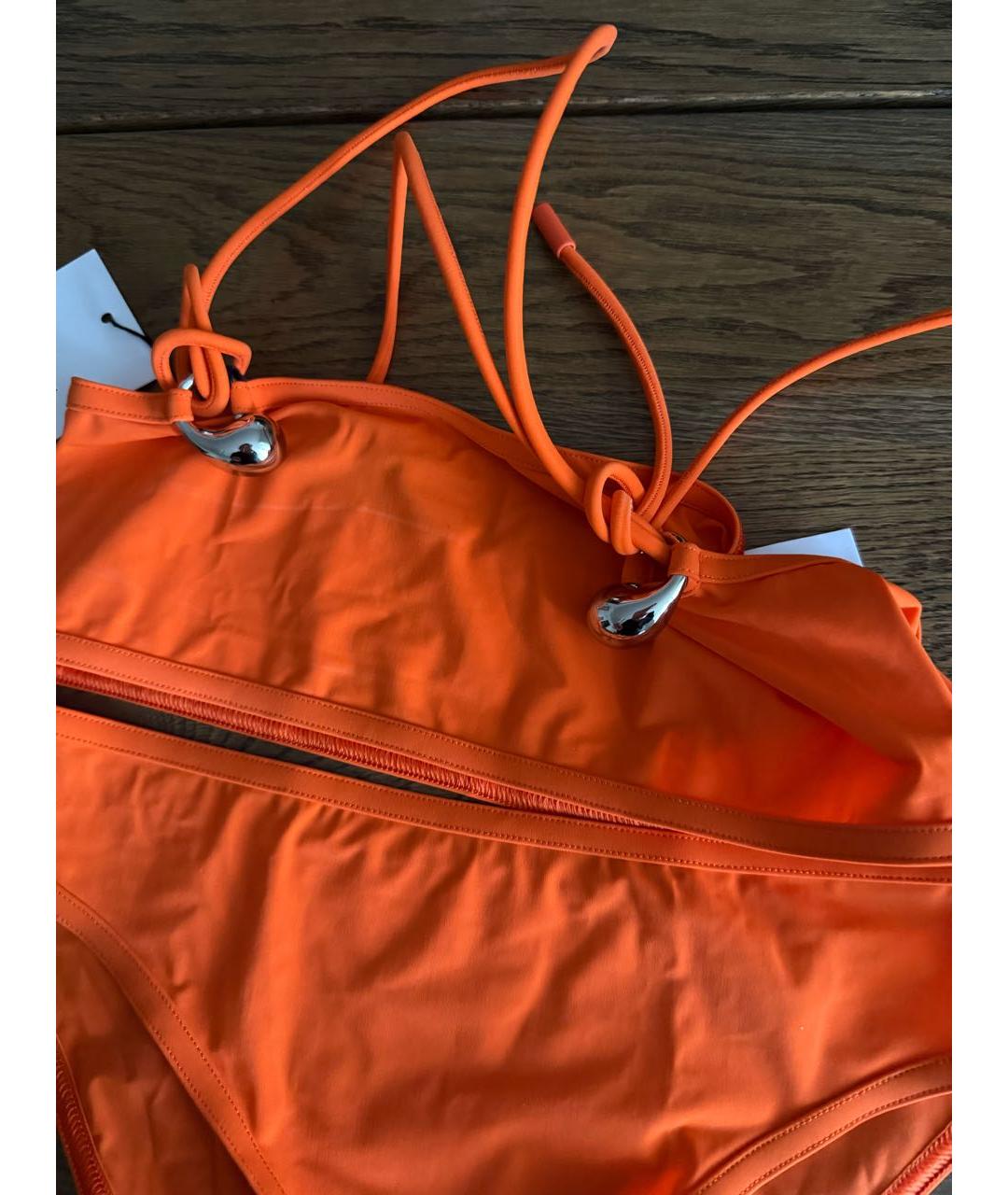 BOTTEGA VENETA Оранжевый полиэстеровый купальник, фото 5