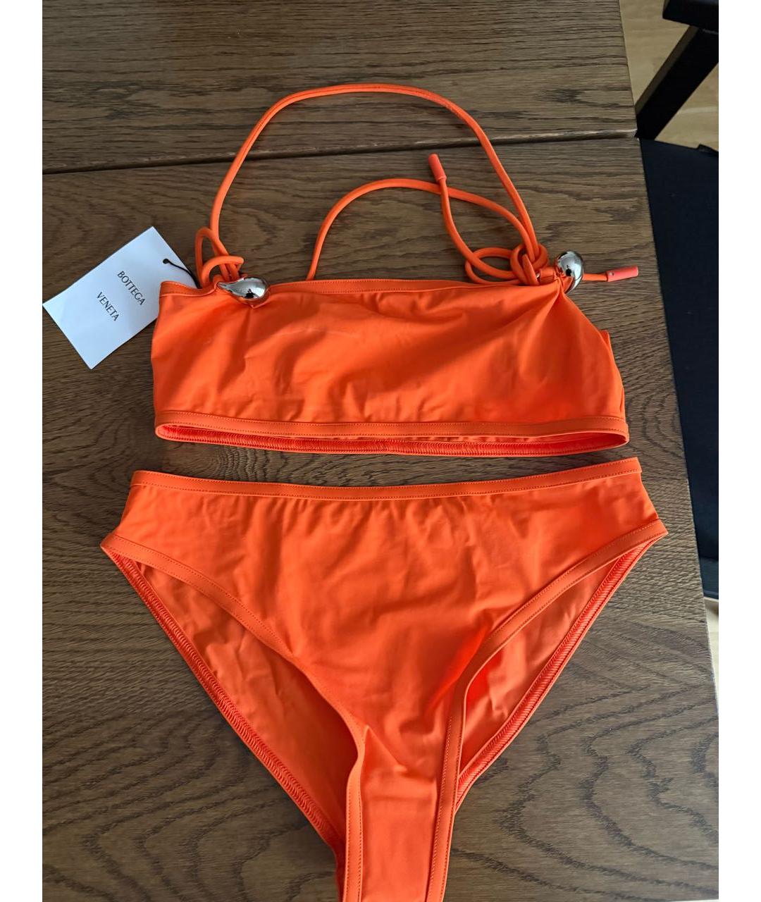 BOTTEGA VENETA Оранжевый полиэстеровый купальник, фото 7