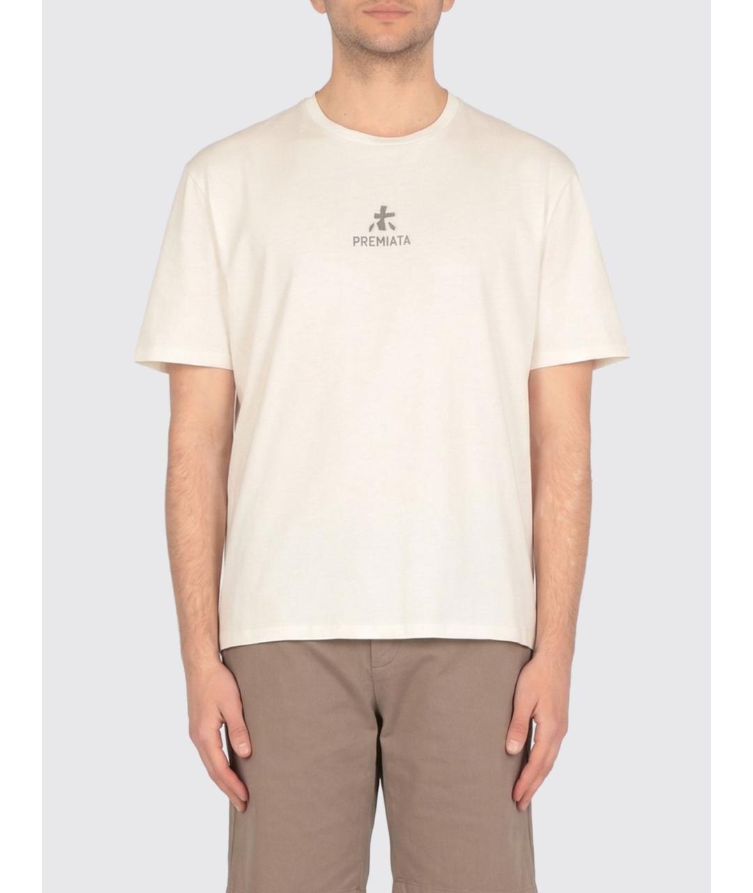 PREMIATA Белая хлопковая футболка, фото 4