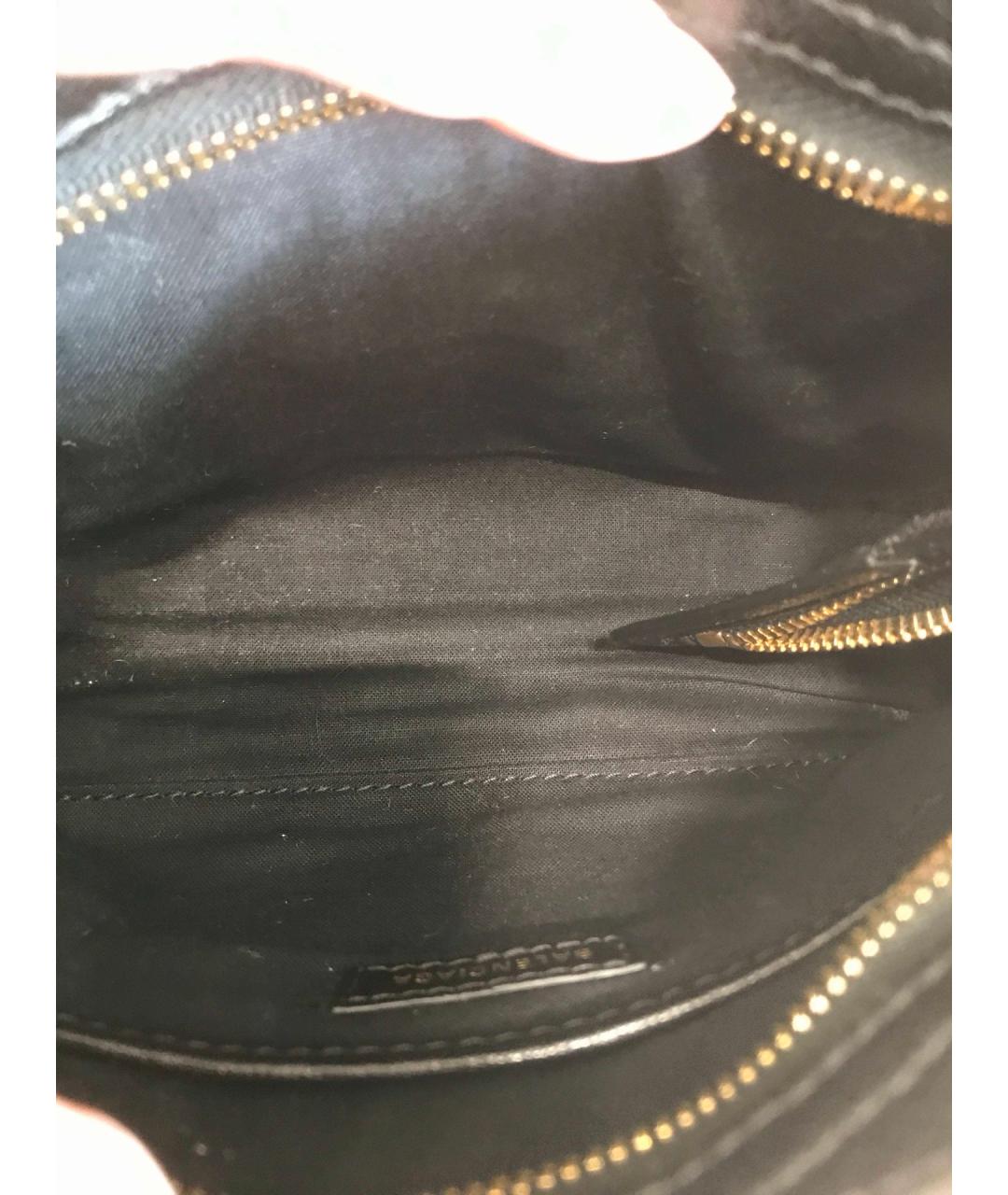 BALENCIAGA Черная кожаная сумка тоут, фото 8