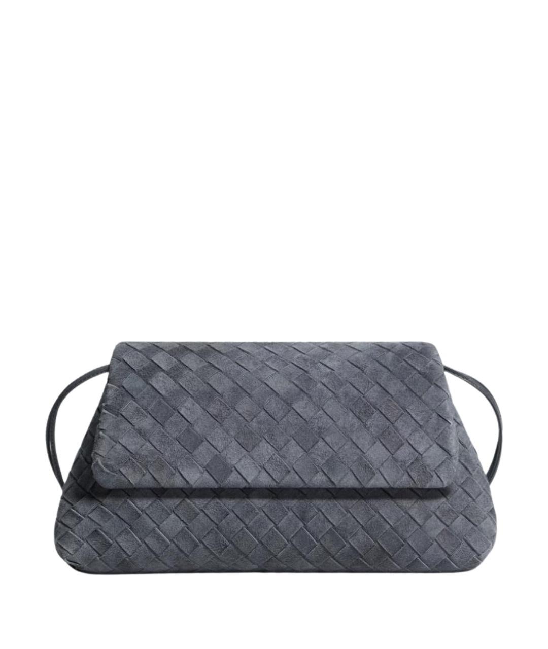 BOTTEGA VENETA Серая замшевая сумка через плечо, фото 1