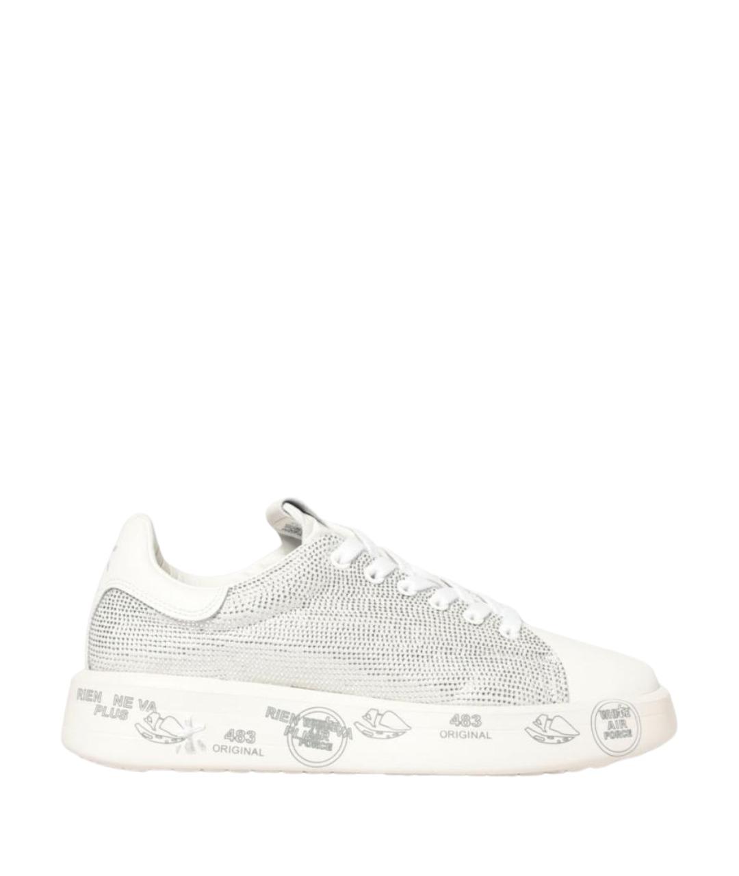 PREMIATA Бежевые кожаные кеды, фото 1