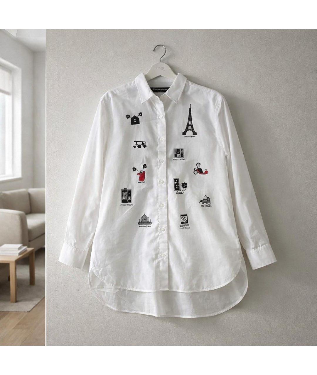 KARL LAGERFELD Белая хлопко-эластановая рубашка, фото 9