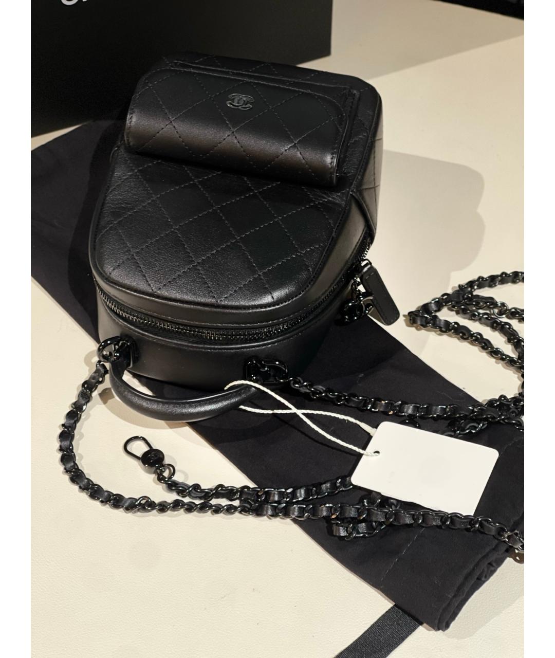 CHANEL Черный кожаный рюкзак, фото 5
