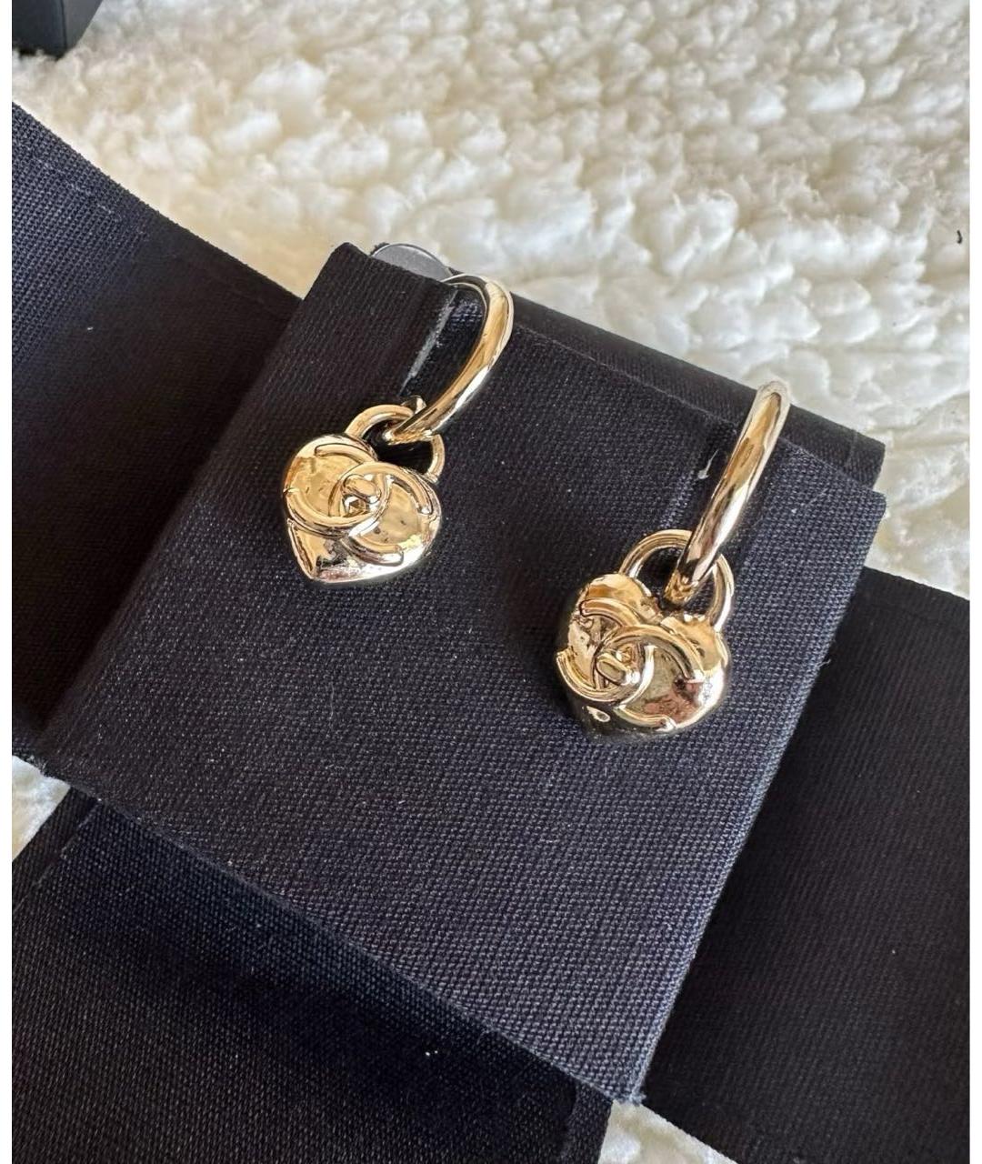 CHANEL Золотые серьги, фото 3