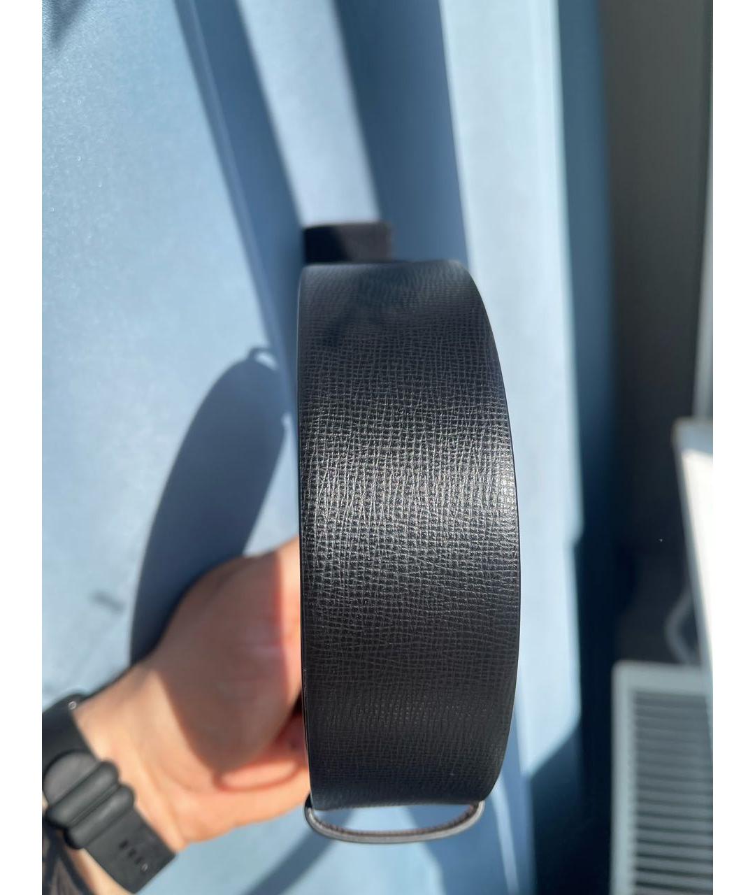 VALENTINO Черный кожаный ремень, фото 4