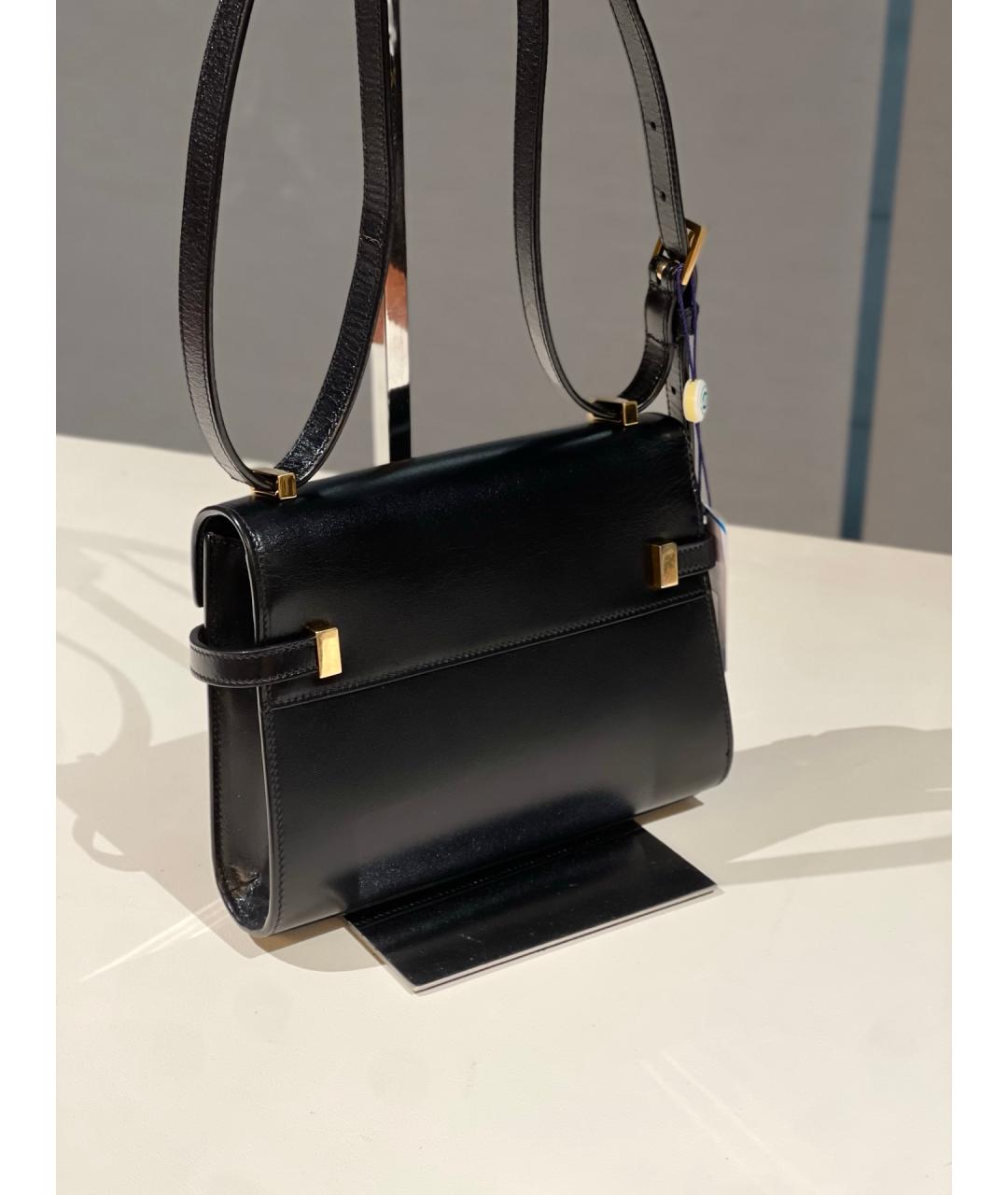 SAINT LAURENT Черная кожаная сумка через плечо, фото 4